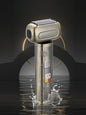 Portable electric shaver by Trendsi with brass finish, compact design, and adjustable head for close grooming.