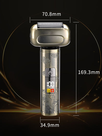 Trendsi portable electric shaver with brass finish, compact design, and one-size for easy grooming and travel use