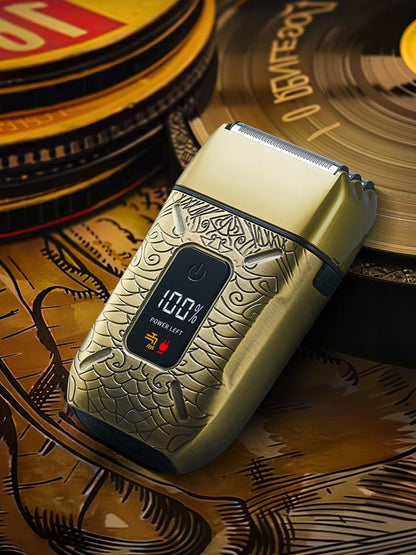 Trendsi waterproof electric shaver with brass body, compact design, suitable for dry or wet shaving, durable and easy to clean