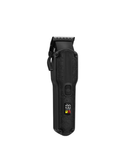 Trendsi LED display hair clipper with brass body, one size fits all, featuring a clear digital LED screen for precise grooming.