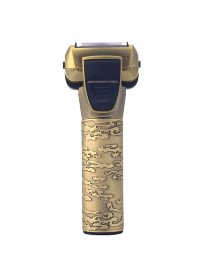 Brass LED display hair clipper from Trendsi with adjustable blades and ergonomic design for precise grooming.