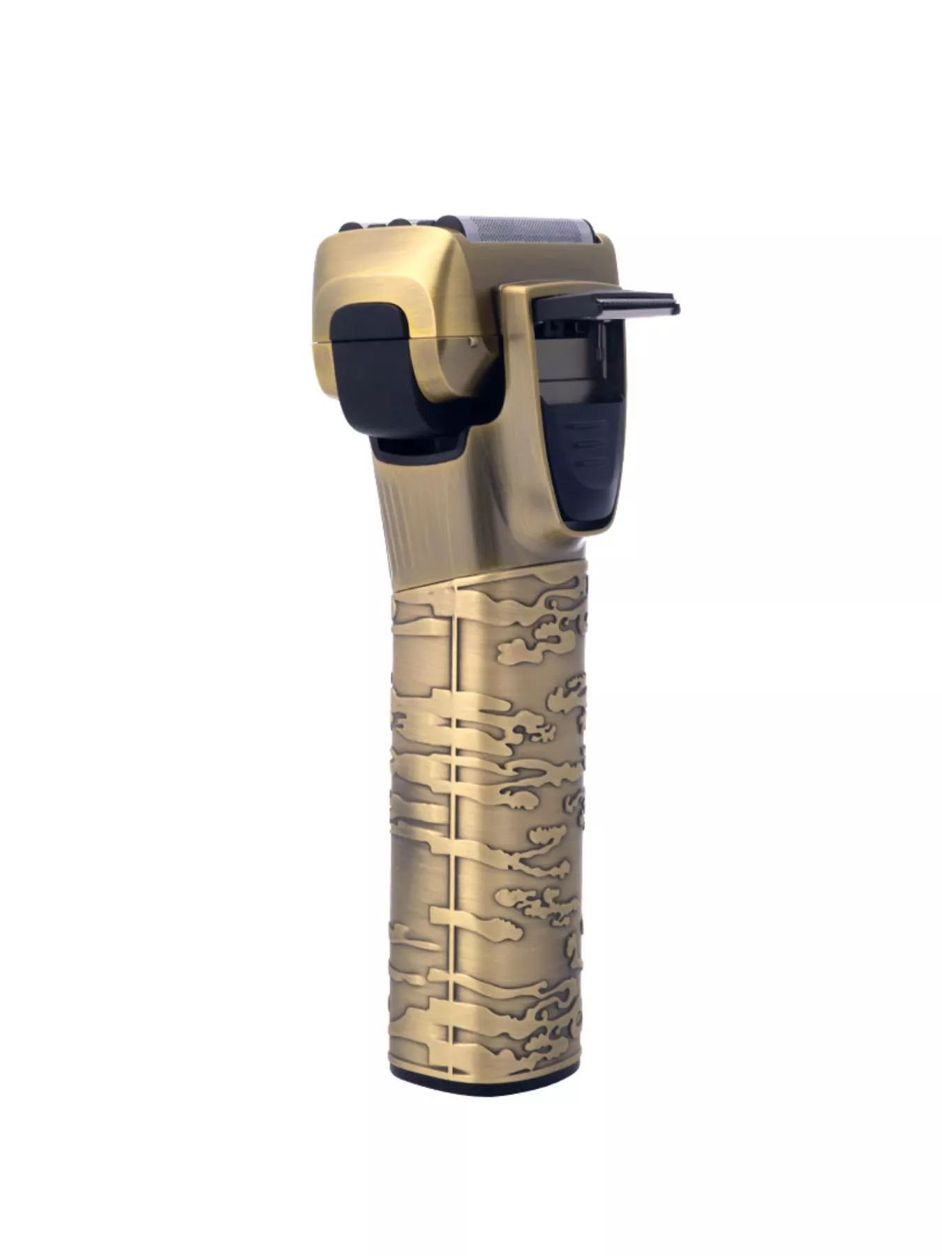 Brass LED display hair clipper from Trendsi with adjustable blades and a digital LED screen for precise trimming.