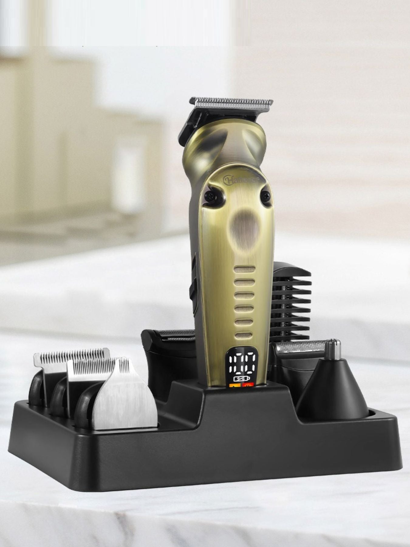 Trendsi professional cordless hair clipper with brass blades and ergonomic design for precise haircutting.