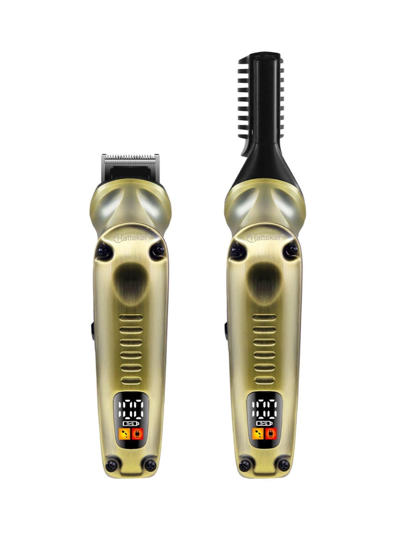 Trendsi brass professional cordless hair clipper with adjustable blades and ergonomic design for precise haircutting.