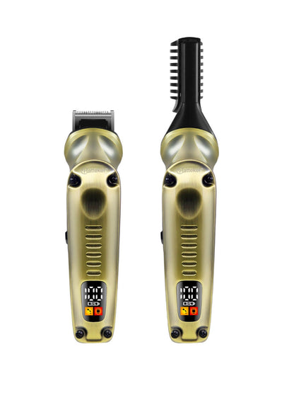 Trendsi brass professional cordless hair clipper with adjustable blades and ergonomic design for precise haircutting.