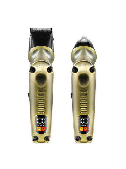 Trendsi professional cordless hair clipper with brass blades, compact design, and ergonomic handle for precise hair cutting.