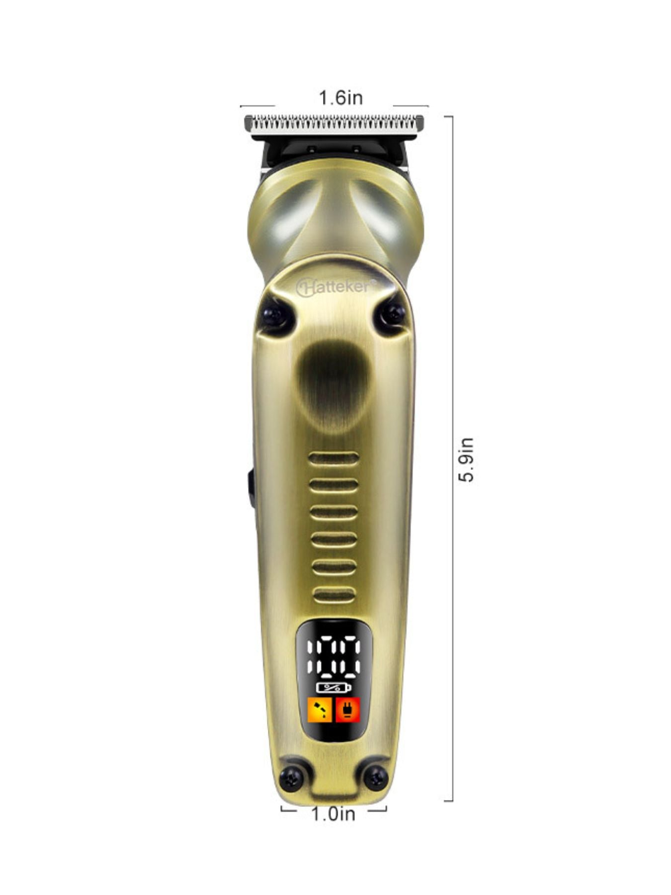 Trendsi professional cordless hair clipper with brass body and ergonomic design for precise hair cutting.