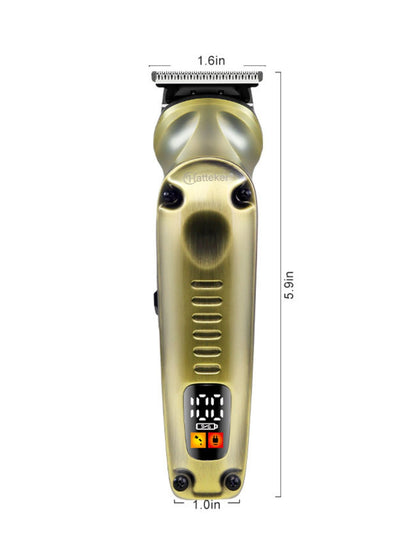 Trendsi professional cordless hair clipper with brass body and ergonomic design for precise hair cutting.