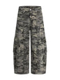 Men's camouflage cargo pants by Trendsi featuring multiple pockets, relaxed fit, and classic camo print for casual wear.