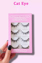Trendsi SO Pink Beauty faux mink eyelashes in cat-eye style, one size, with 5 pairs of natural-looking false eyelashes.