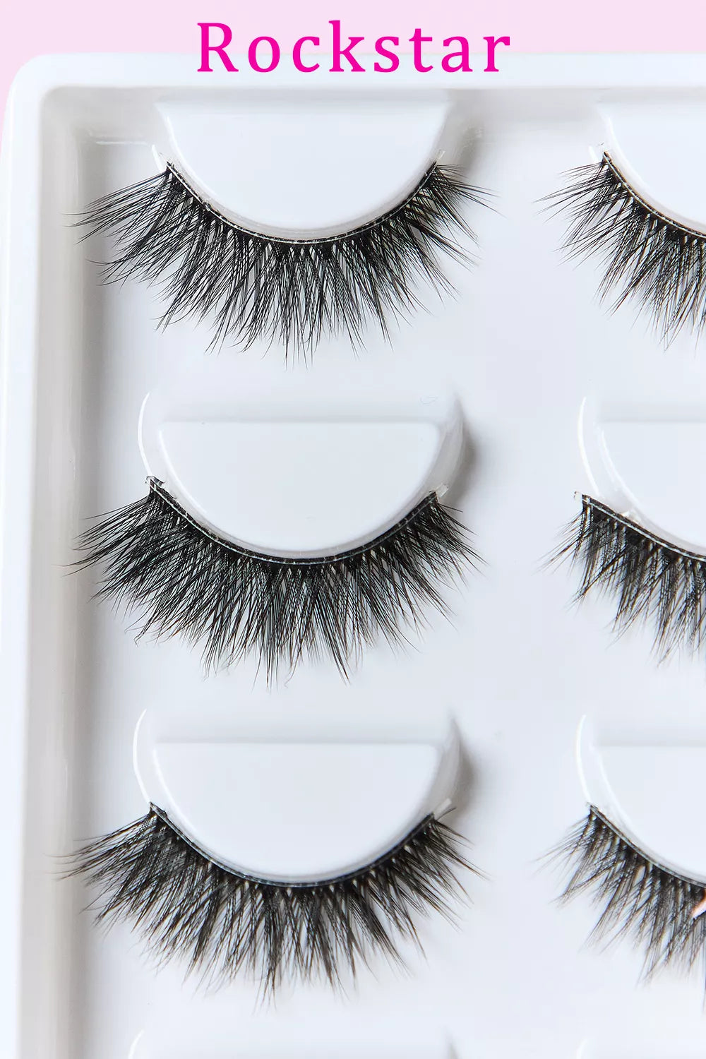 Trendsi SO Pink Beauty faux mink eyelashes in cat-eye style with 5 pairs, natural and voluminous for a bold eye look.
