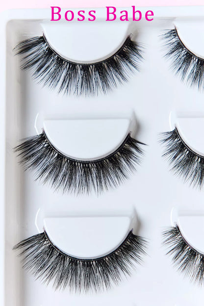 Trendsi SO Pink Beauty faux mink eyelashes in cat-eye style, 5 pairs of natural-looking false eyelashes for a glamorous look.