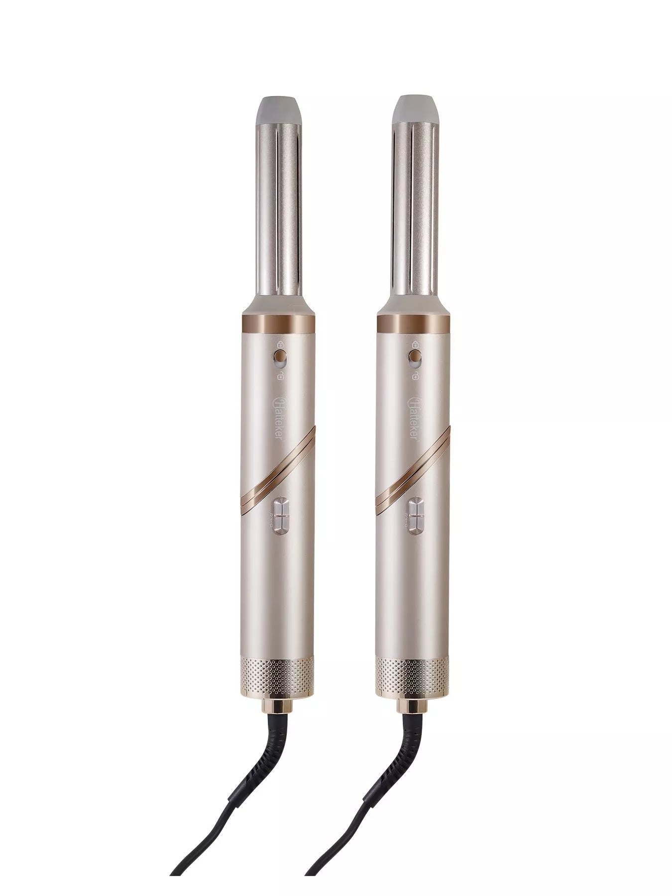 Trendsi multifunctional hot air curling iron and folding hair dryer with European plug, champagne color, dual-use styling tools
