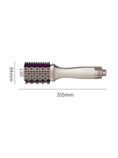 Trendsi portable hot air brush with champagne finish, European plug, ideal for styling hair on the go