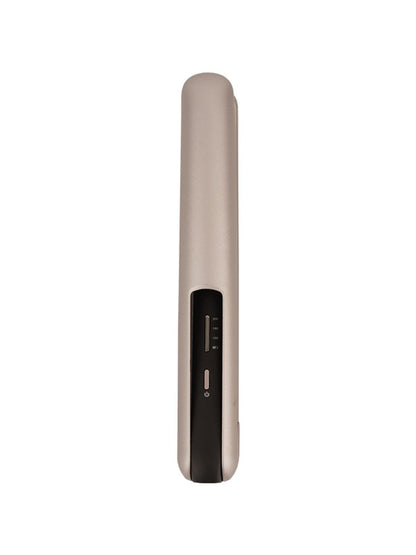 Champagne gold ceramic curling iron by Trendsi with fast heating technology, featuring a sleek design for effortless styling.