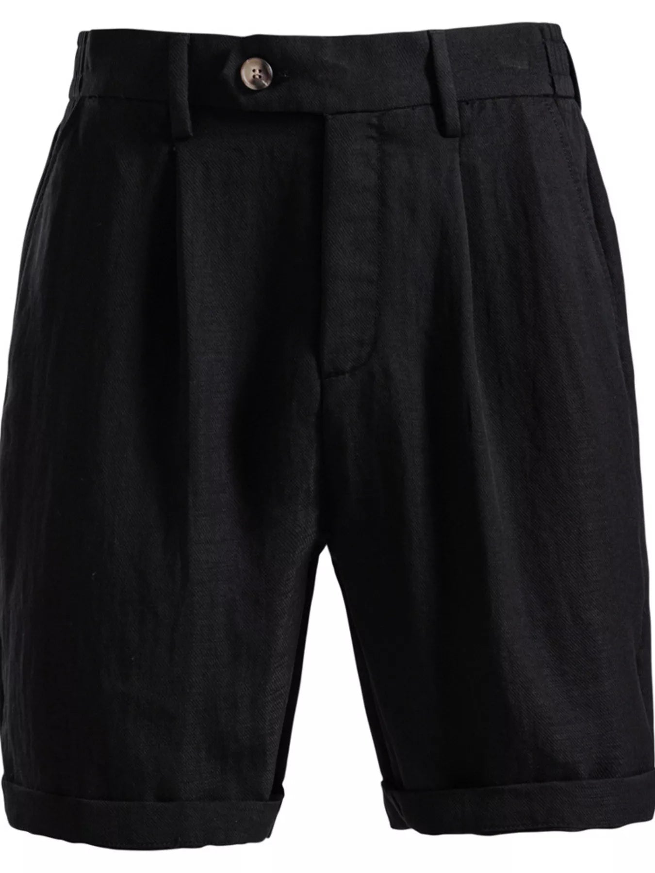 Men's pleated shorts with pockets from Trendsi, featuring a casual fit and stylish design, shown in a neutral color.