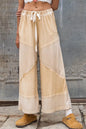 Trendsi POL elastic waistband wide-leg pants with drawstring, in corn soup color, featuring a relaxed fit and comfortable style.