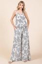 Cream and black paisley print cami and pants set by Mittoshop, stylish and comfortable for casual wear.
