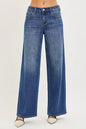 Dark RISEN slouchy baggy jeans with large front pockets, relaxed fit, and casual style from Trendsi.