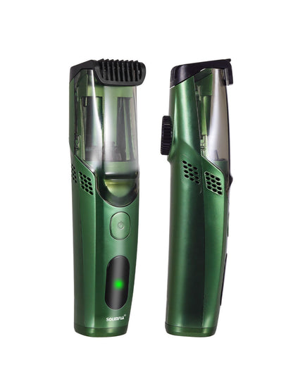 Dark blue portable cordless hair clipper by Trendsi, compact design with adjustable blades for easy hair trimming.