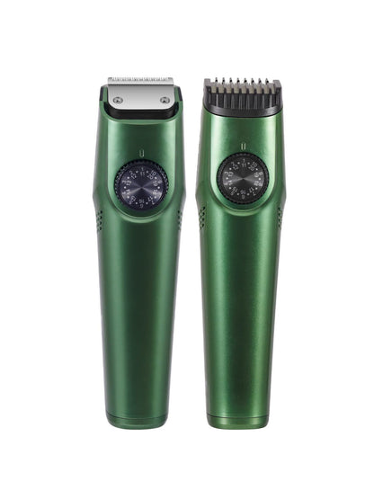 Dark blue portable cordless hair clipper from Trendsi, compact design with adjustable blades for easy hair trimming.