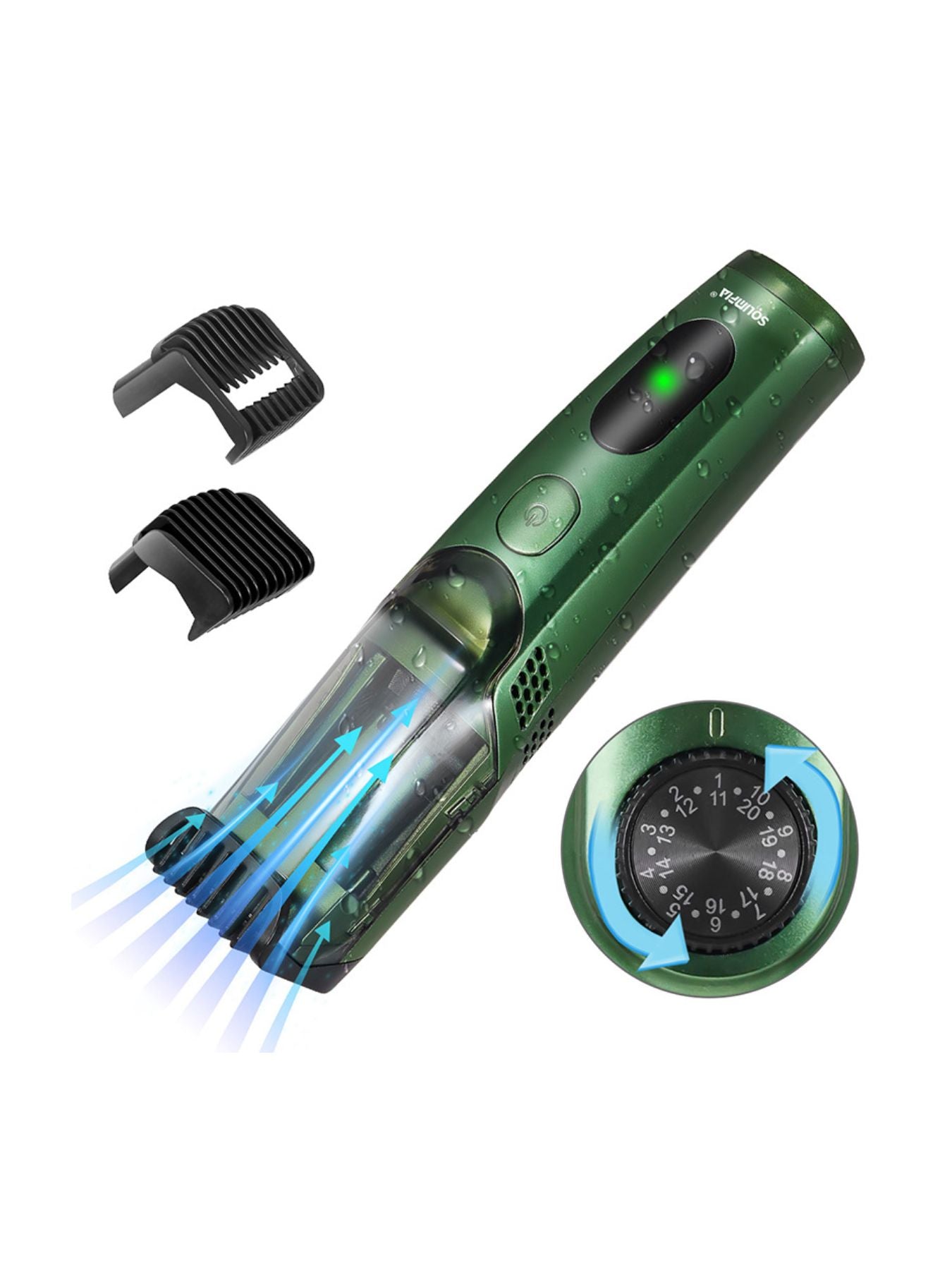 Dark blue cordless hair clipper by Trendsi, portable and compact, suitable for easy grooming at home or on the go.