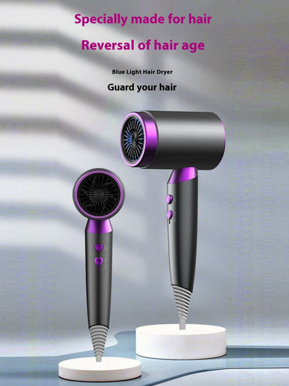 Dark gray Trendsi constant temperature hair dryer with European plug, showcasing its sleek design and ergonomic handle.
