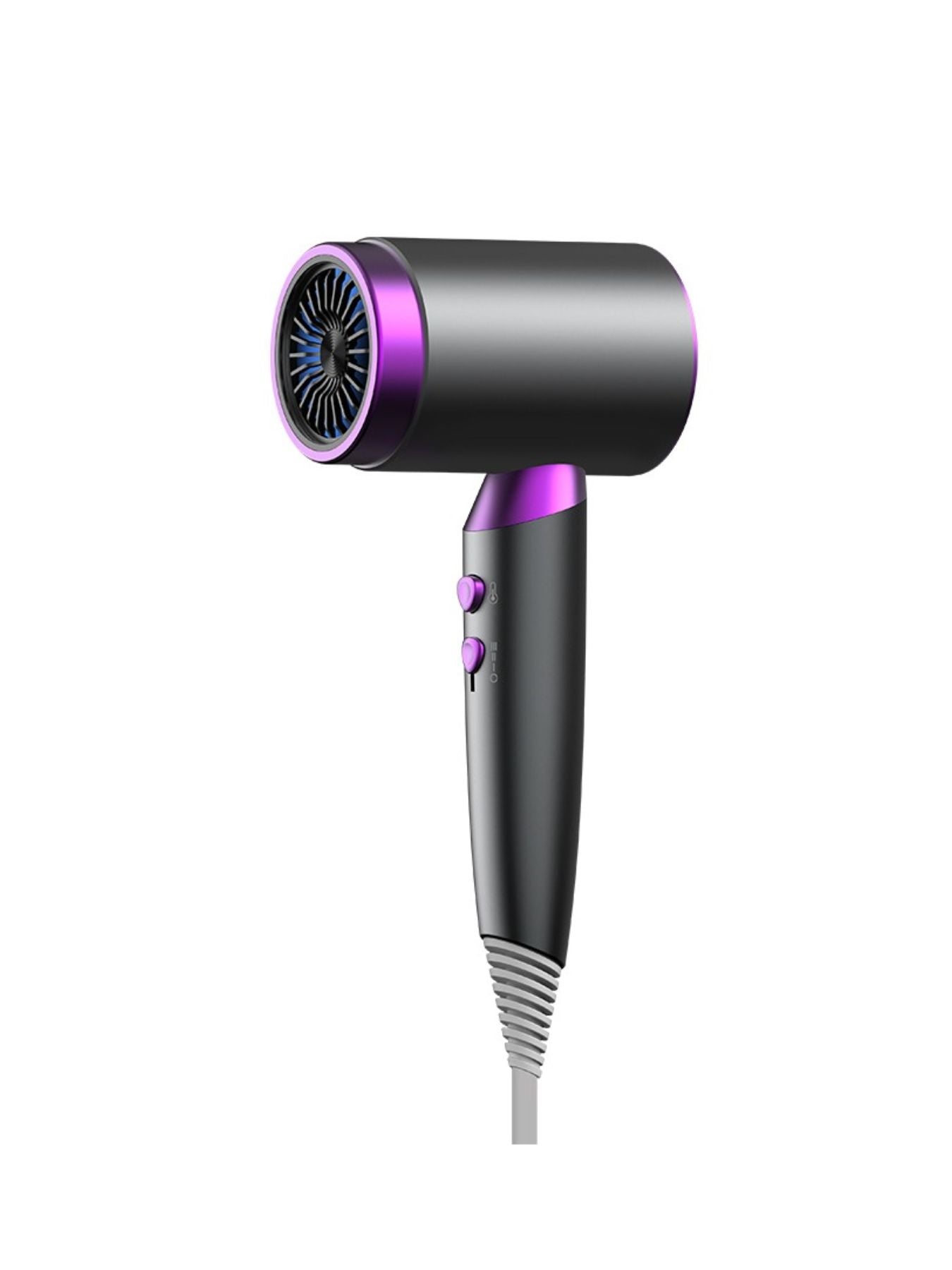 Dark gray Trendsi constant temperature hair dryer with European plug, showcasing sleek design and professional styling features.