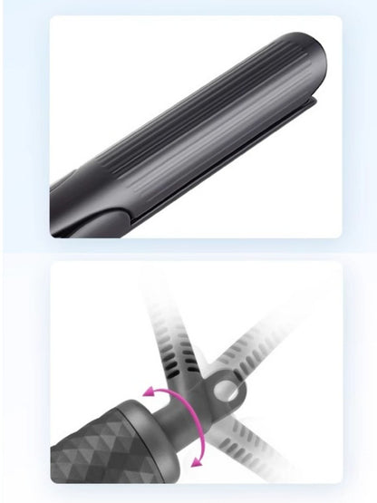 Dark gray Trendsi fast heating curling iron with European plug, showcasing a sleek design for effortless hairstyling.
