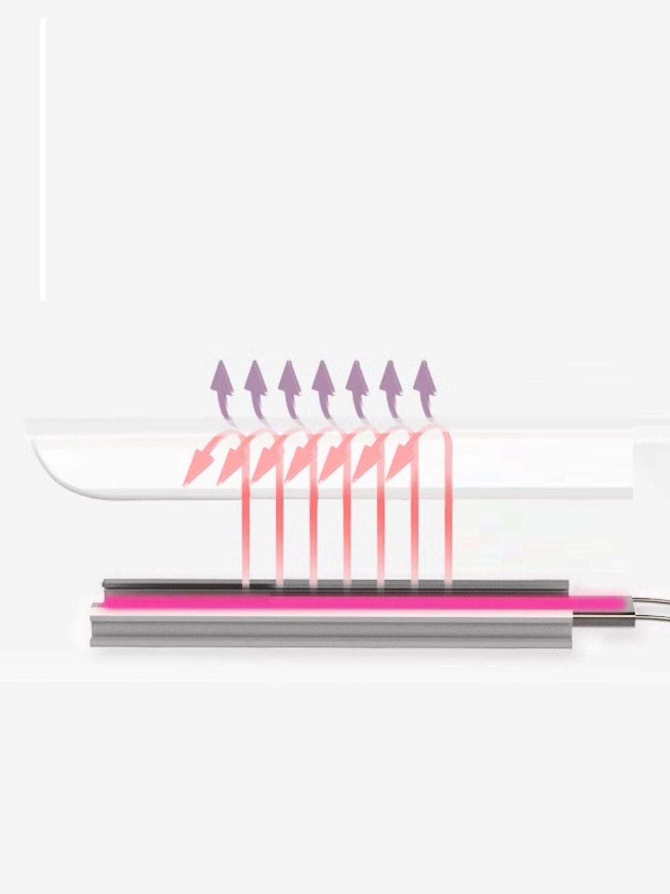 Dark gray Trendsi fast heating curling iron with European plug, showcasing its sleek design and curling barrel for styled hair.