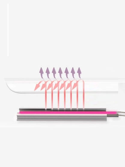 Dark gray Trendsi fast heating curling iron with European plug, showcasing its sleek design and curling barrel for styled hair.