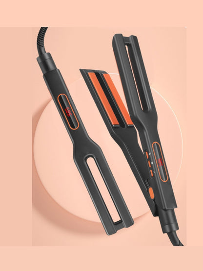 Dark gray Trendsi fast heating hair straightener with European plug, sleek design for quick, salon-quality styling.