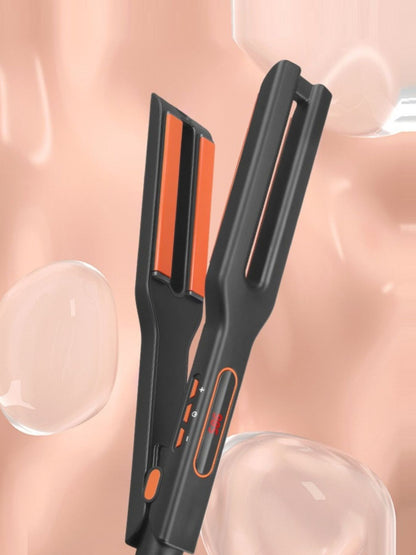 Dark gray Trendsi fast heating hair straightener with European plug, sleek design for quick styling.