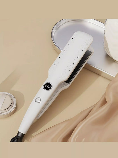 Dark gray Trendsi fast heating hair straightener with European plug, sleek design and ceramic plates for smooth styling.