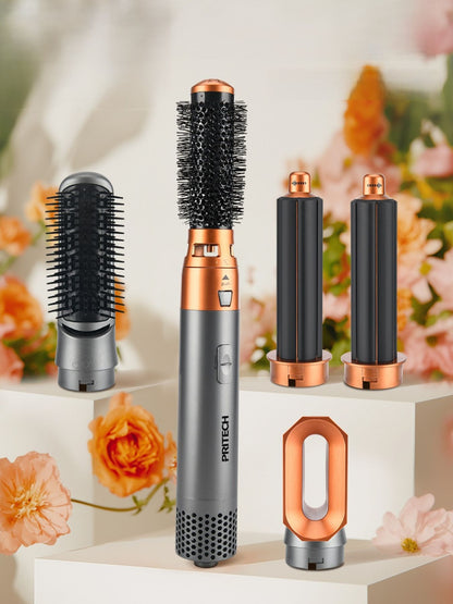 Dark gray Trendsi fast heating hot air brush with European plug for quick styling and hair drying.