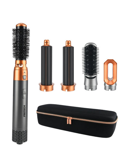 Dark gray Trendsi fast heating hot air brush with European plug for quick styling and blow-drying.