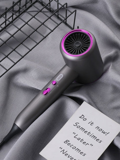 Dark gray high-speed hair dryer with temperature control and European plug by Trendsi, shown on a neutral background.