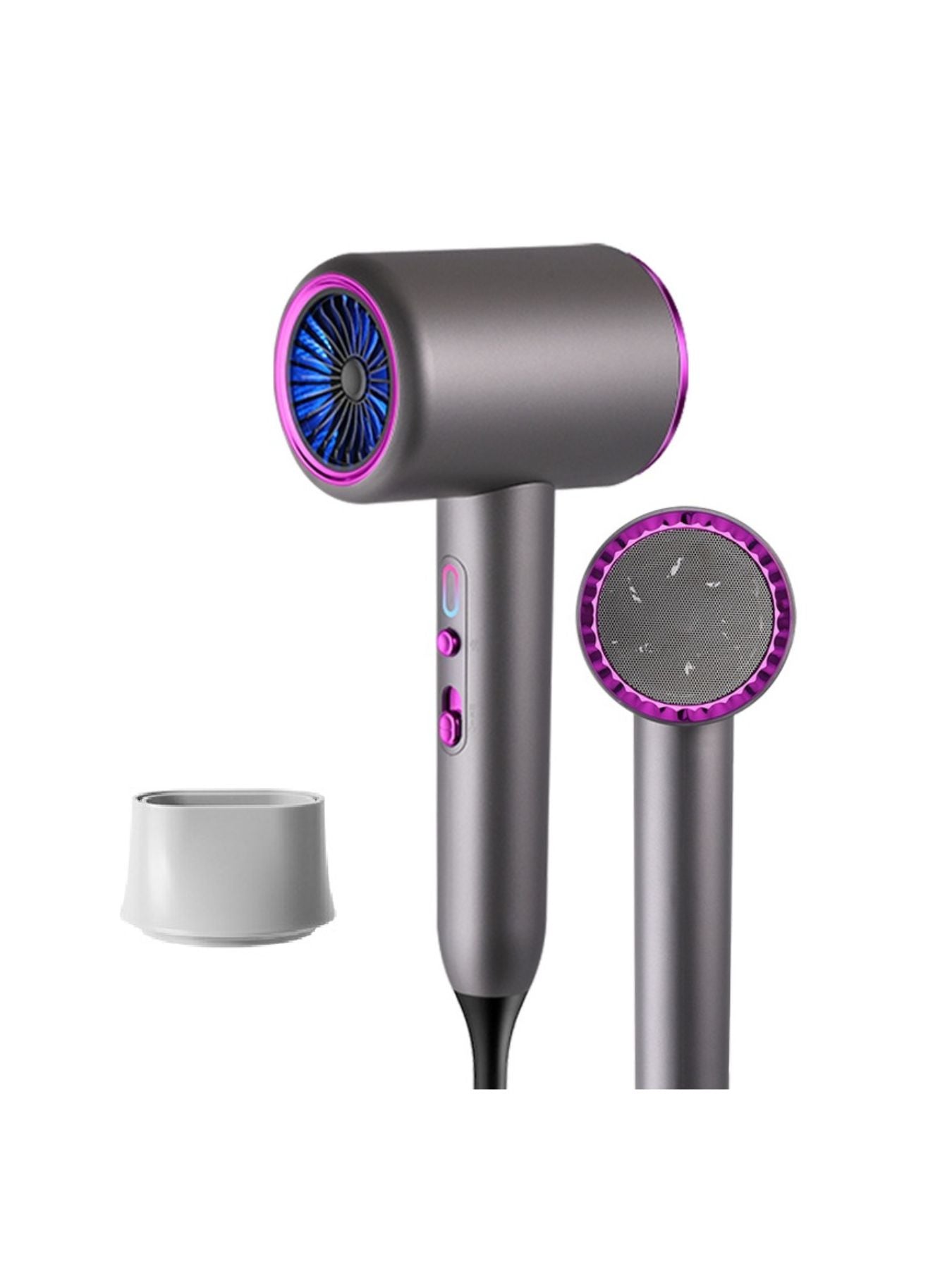 Dark gray Trendsi high-speed hair dryer with European plug and adjustable temperature control for fast, professional styling.