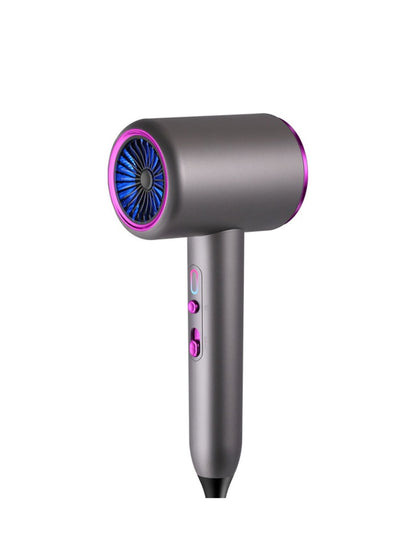 Dark gray high-speed hair dryer with temperature control and European plug, from Trendsi.