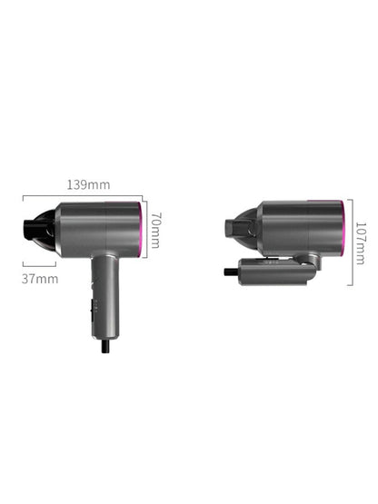 Dark gray lightweight household hair dryer from Trendsi with European plug, compact and easy to handle for everyday use.