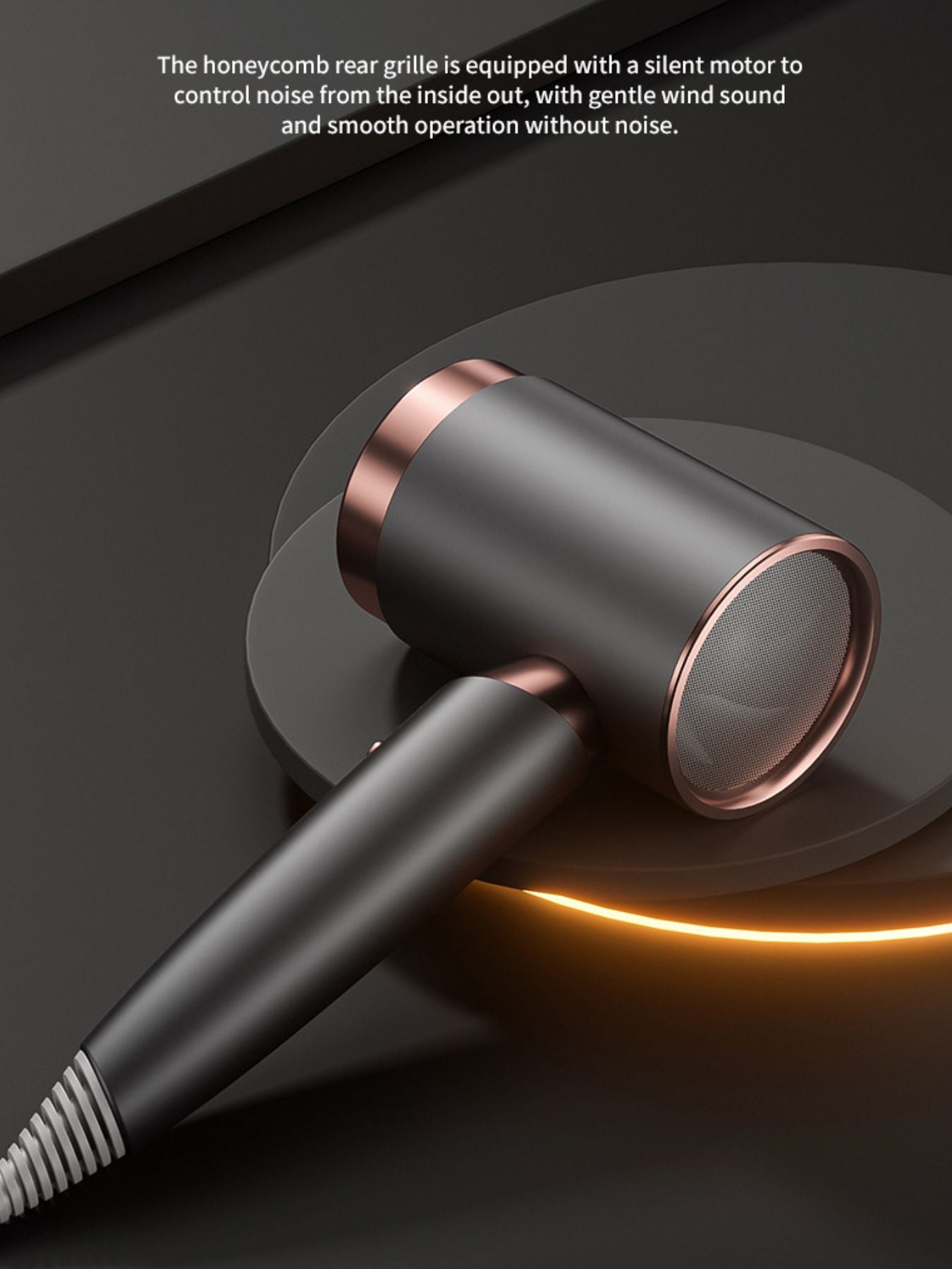 Dark gray negative ion household hair dryer with European plug, designed for quick styling and gentle hair care by Trendsi.