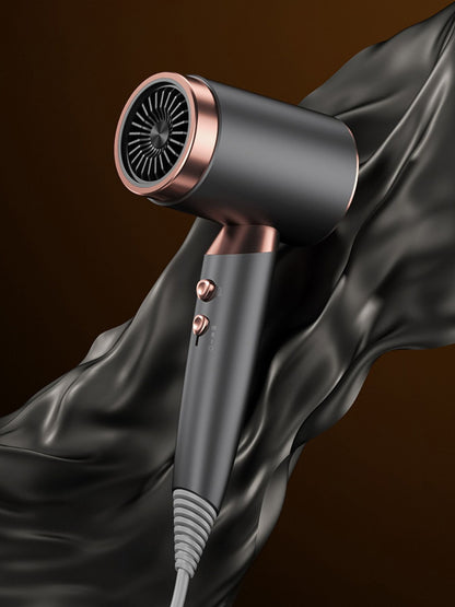 Dark gray negative ion household hair dryer with European plug by Trendsi, featuring a sleek design and ergonomic handle.