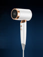 Dark gray negative ion household hair dryer with European plug, featuring a sleek design and ergonomic handle from Trendsi.