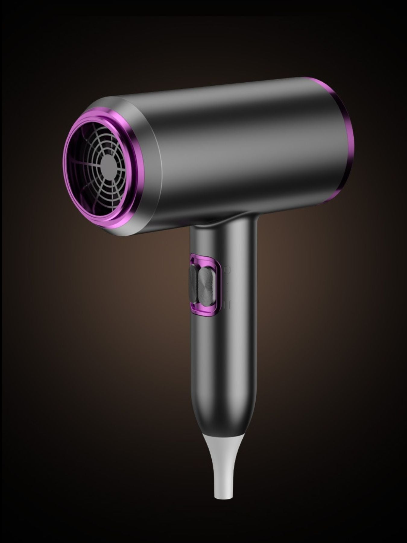 Dark gray portable negative ion household hair dryer with European plug from Trendsi, compact and easy to use for quick drying.