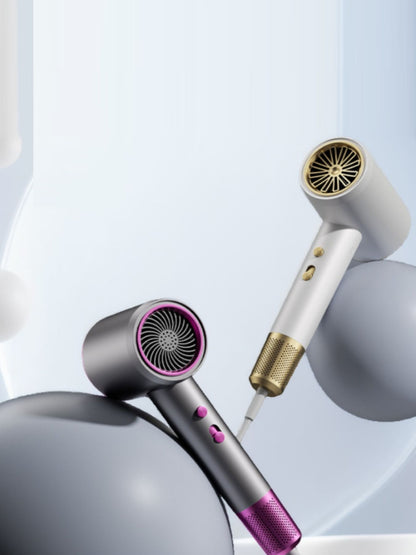 Dark gray Trendsi high-speed hair dryer with temperature control and European plug, showcasing its sleek design and ergonomic handle.