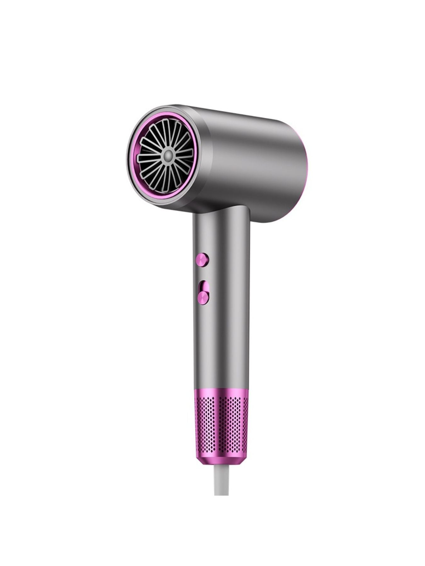 Dark gray Trendsi high-speed hair dryer with temperature control and European plug, designed for fast, professional styling.