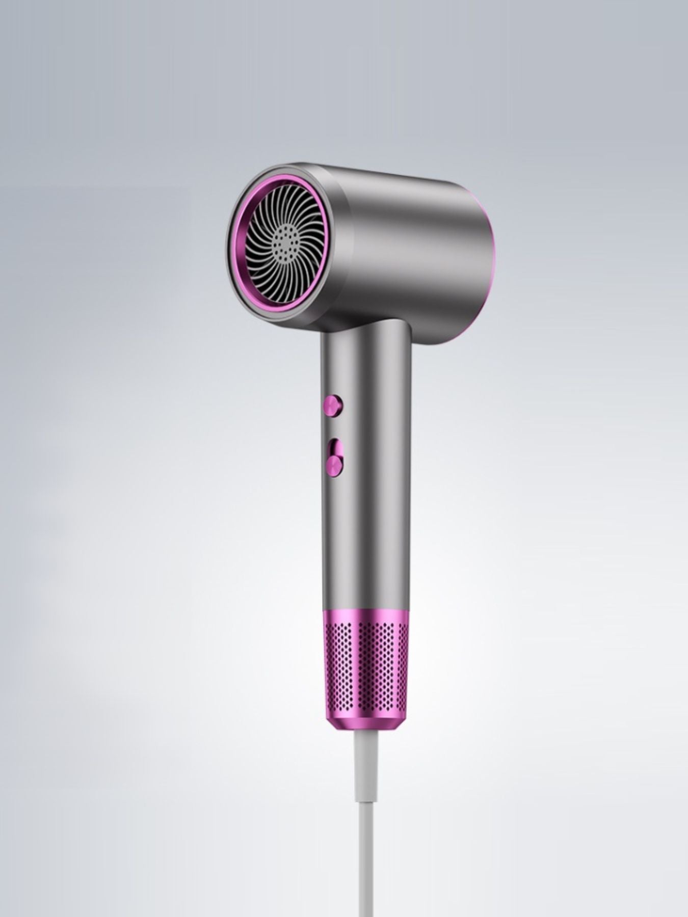 Dark gray Trendsi high-speed hair dryer with temperature control and European plug, designed for quick, efficient styling.