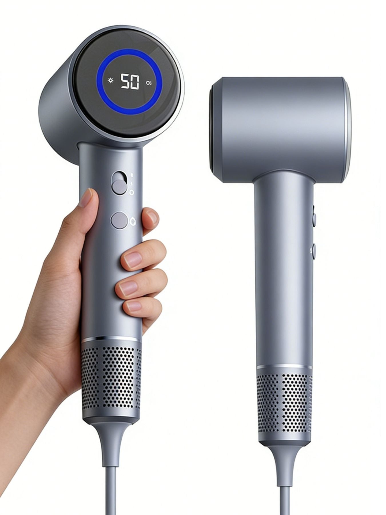 Dark gray Trendsi high-speed hair dryer with North American plug, fast-drying design for quick styling.