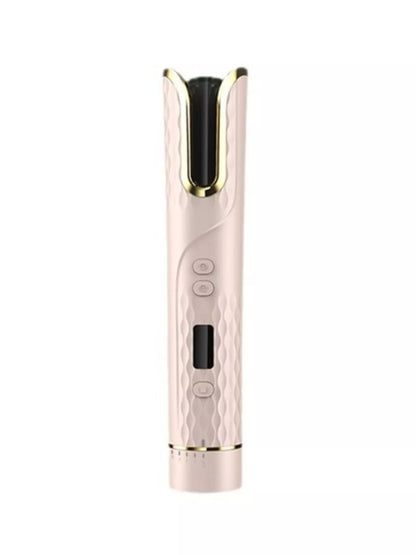 Dark gray automatic rotating ceramic hair curling iron by Trendsi, featuring a sleek design for effortless curling at home.