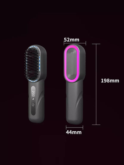 Dark gray Trendsi fast heating straightening comb with ergonomic design for quick, sleek hair styling.